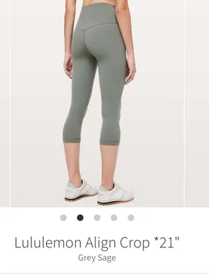 Lululemon Align Crop High-Rise Leggings in Sage Green Size 10 thumbnail 7