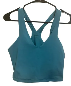Alo Yoga Women’s Bright Aqua Low-Impact Bra Tank Top thumbnail 1