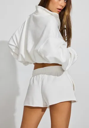 Garage White Sweatshorts thumbnail 2