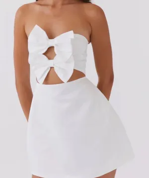 Pepper Mayo White Mini Dress thumbnail 1