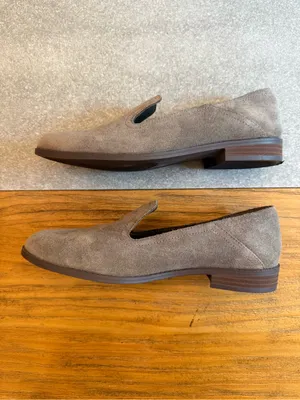 Lucky Brand Elafina Suede Loafers Grey Taupe 38 (US 7.5) thumbnail 5