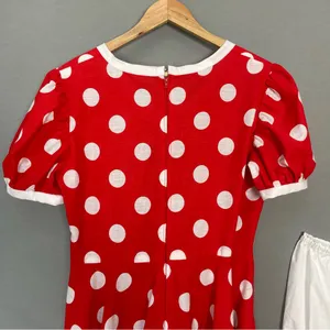Handmade‎ Minnie Mouse Dress Halloween Costume Bloomers Red White Polka Dots thumbnail 5