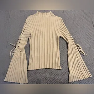 Buckle Wide Ribbed Sweater Size M thumbnail 7