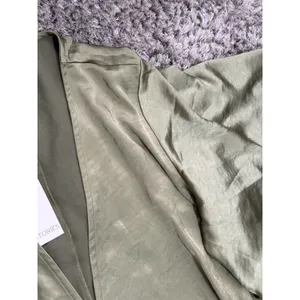 Six Stories Sage Green Satin Wrap Maxi Dress Women UK 22 Flutter Sleeve NWT $199 thumbnail 12