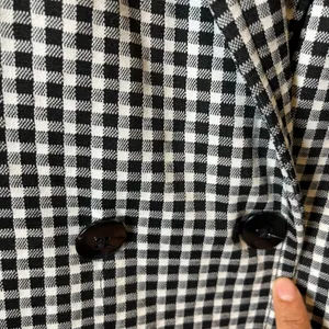 Maeve Longline Check Blazer‎ Size XS Black Plaid Gingham Classic Office thumbnail 3