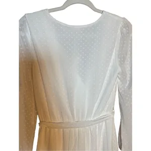 Hem & Thread Belle of the‎ Ball Dress White Swiss Dot Mini Dress Sz Small NEW thumbnail 16