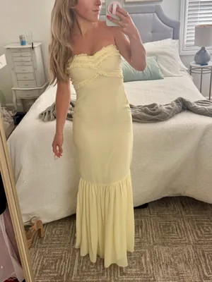 Meshki Olivette Strapless Chiffon Maxi Dress thumbnail 5