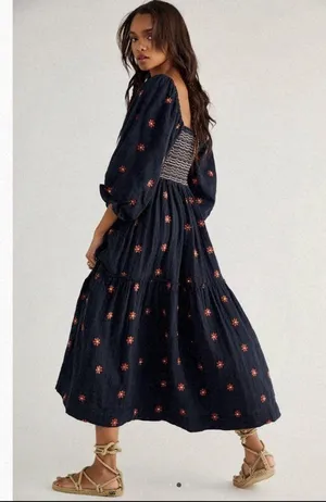 Free people Dahlia Embroidered Maxi Dress thumbnail 2