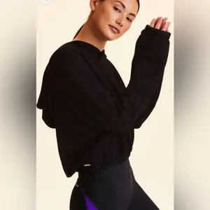 Alala Off Duty Cropped Hoodie Sz‎ Small Black thumbnail 2