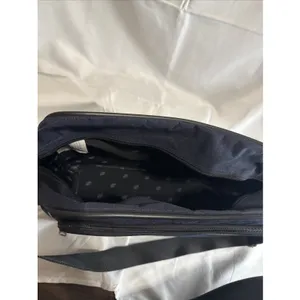 American Tourister‎ Canvas Shoulder Bag Laptop Navy Blue Carry On Vintage thumbnail 3