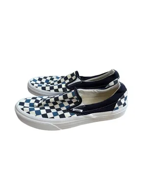 VANS Blue Checkerboard Slip On Sneakers Size Mens 6.5 Womens 8 thumbnail 9