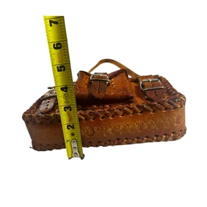 Vintage Style Hand Tooled Leather Crossbody Saddle Bag Boho Festival Purse thumbnail 8