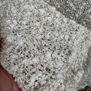 Aeropostale‎ Ivory Metallic Gold Semi Sheer Popcorn Knit Sweater Medium thumbnail 7