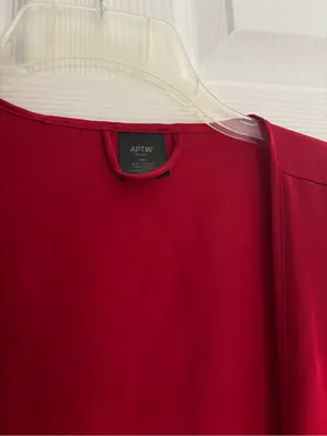 Apt. 9 Women’s Red Short Satin Wrap Robe Size XXL thumbnail 5