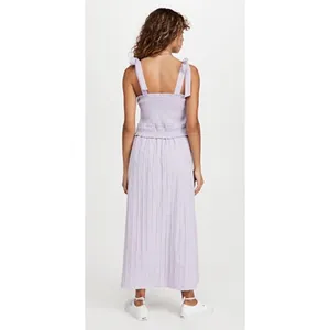 NWT Lost + Wander Angel in Disguise Maxi Dress‎ Small Lavender Smocked Cottage thumbnail 10