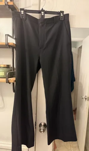 Banana Republic Black Wide-Leg Dress Pants thumbnail 1