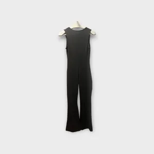 SheIn Women’s Sleeveless Fared Jumpsuit Black Athleisure Goth Yoga Workout Small thumbnail 3