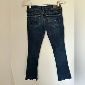 American Eagle Skinny Kick Jeans Size 0 Short Dark Wash thumbnail 9