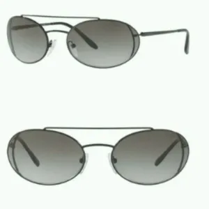 Prada 61mm Oval Sunglasses silver thumbnail 1