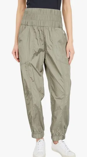 Free People Movement On the Way Home Herbalicious Green Elastic Joggers Size XS thumbnail 1