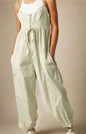 NWT FP Movement Down to Earth Onesie Jumpsuit in Summermist Light Green Small thumbnail 1