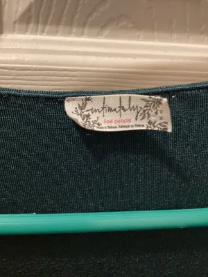 Free People Teal Long Sleeve Draped Bodysuit thumbnail 3