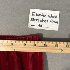 Vintage Long Red Velvet Skirt Juniors M Fits Size XS Maxi A-line Whimsigoth Y2K thumbnail 6