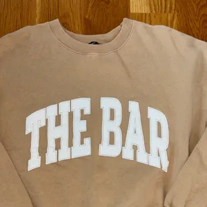 The Bar Women's Tan Crewneck Sweatshirt with White Logo thumbnail 2