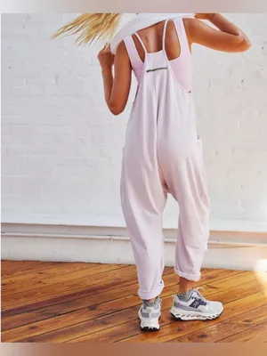 NWT Free People FP Movement Hot Shot Onesie - ROSE QUARTZ - Large thumbnail 4