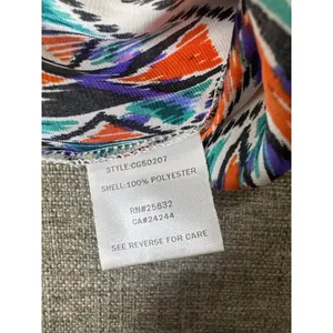 Cowgirl Up Womens Colorful Southwestern Aztec Print Blouse Large Blue Orange thumbnail 5