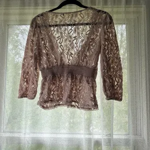 Rose Pink Cardigan 3/4 sleeve thumbnail 3