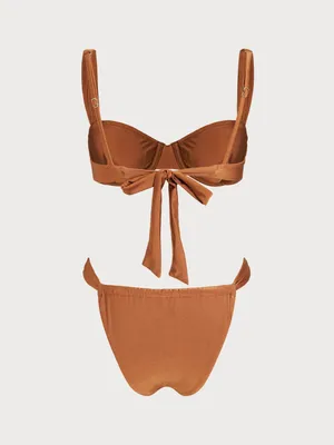 Rihoas Caramel Sweetheart Neck Underwire Bikini Set thumbnail 4