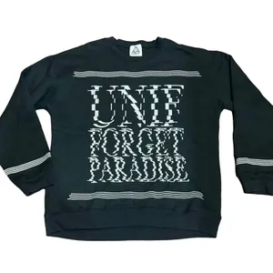 UNIF ‘Forget Paradise’ Pullover Crewneck Sweatshirt - Size Large - Black & White thumbnail 12