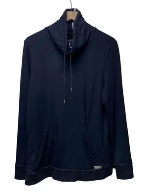 Noel Asmar Equestrian Merino Wool Blend Funnel‎ Neck L Pullover Black Sweatshirt thumbnail 1
