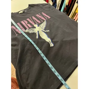 Hennes & Mauritz Nirvana Gray Worn in Oversized Cotton Short Sleeve Graphic Tee Shirt Size XXL thumbnail 11