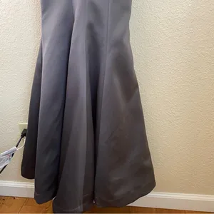 House of CB Fleur SHADOW SATIN STRAPLESS GOWN corset gray maxi dress size L NWOT thumbnail 7
