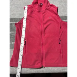 Vineyard Vines Fleece Vest Women's Size L Pink Zip‎ Up Sleeveless Outerwear thumbnail 2