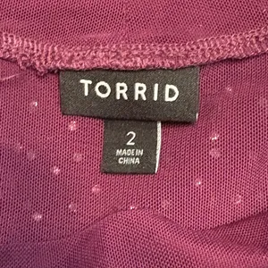 Torrid Mesh Mock Neck Rhinestone Top size 2 color Winter Bloom thumbnail 7