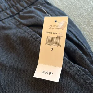 Gap Everyday Easy Pants, Drawstring Waist, Black, Size Small thumbnail 8
