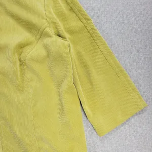 Requirements Corduroy Swing Jacket Womens M Yellow 3/4 Wide Sleeve Big Buttons‎ thumbnail 8
