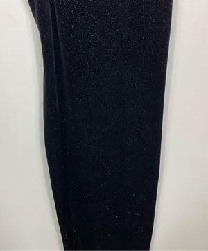 Vintage Be Smart Long Sparkly Black Velvet Dress thumbnail 4