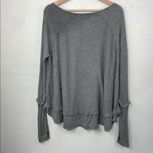 Free People We The Free Laguna Thermal Tunic Top Gray Size Medium oversized thumbnail 12