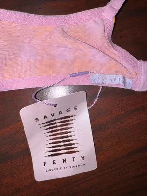 NWT Savage X Fenty Gingham Remix Low-Cut Balconette Bra Size 34B thumbnail 4