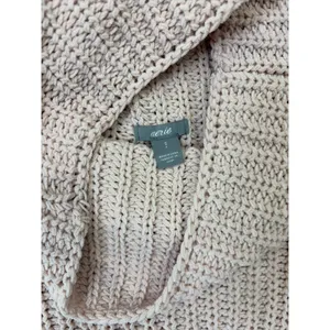 Aerie Women’s Small Blush Pink Chunky Knit Mock Neck Oversized Sweater Cozy thumbnail 2