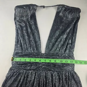 Sabina Musayev Bonita Dress Metallic Tiered Midi Plunge Sleeveless‎ Size XS thumbnail 14