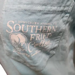 Southern Fried Cotton TShirt Womens Size Small Light Blue Casual Coastal‎ thumbnail 4