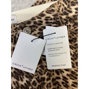 Gibson Latimer Leopard Print Perfect Fit Slimming Pants Brown Tan Womens 8 NEW thumbnail 4