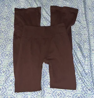 very soft brown flare leggings thumbnail 1