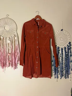 Free People Dynomite Corduroy Dress Size Medium thumbnail 3
