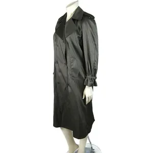 Womens Metallic Gray Trench Coat DECREE‎ thumbnail 3